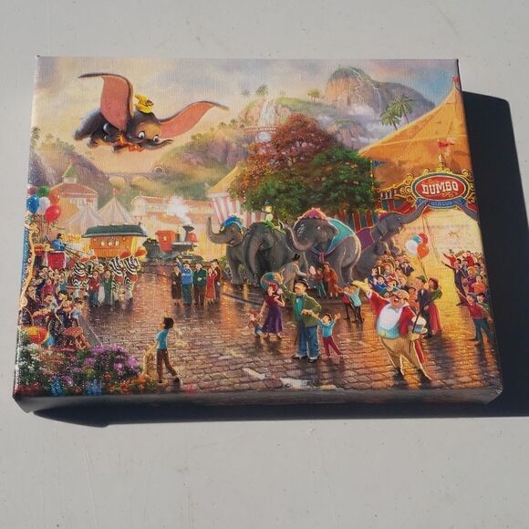 Authentic Dumbo Thomas Kinkade Painting - Picture 1 of 6